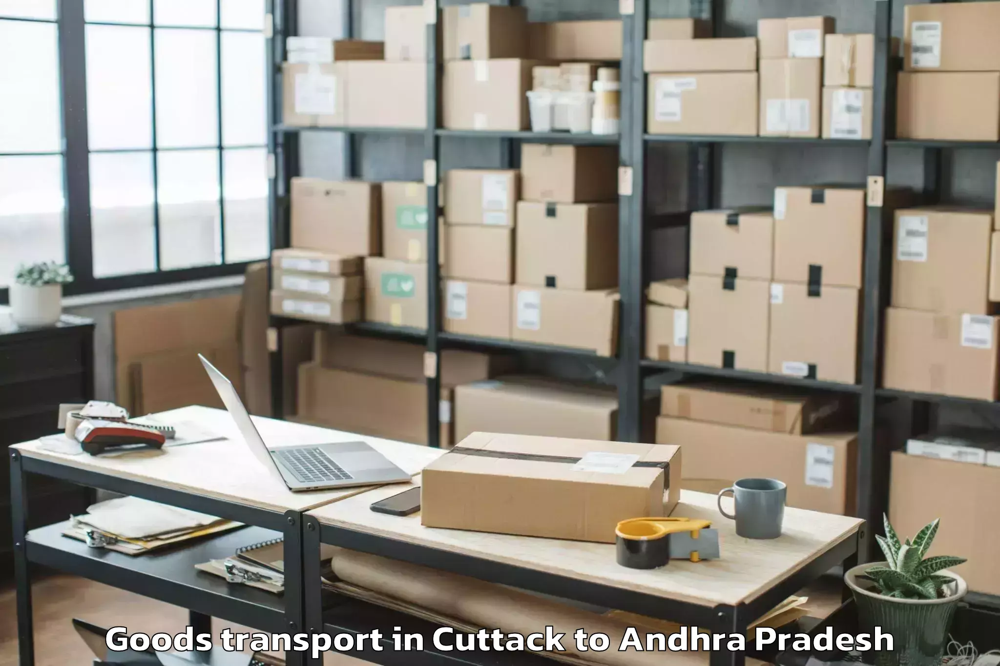 Professional Cuttack to Veerullapadu Goods Transport